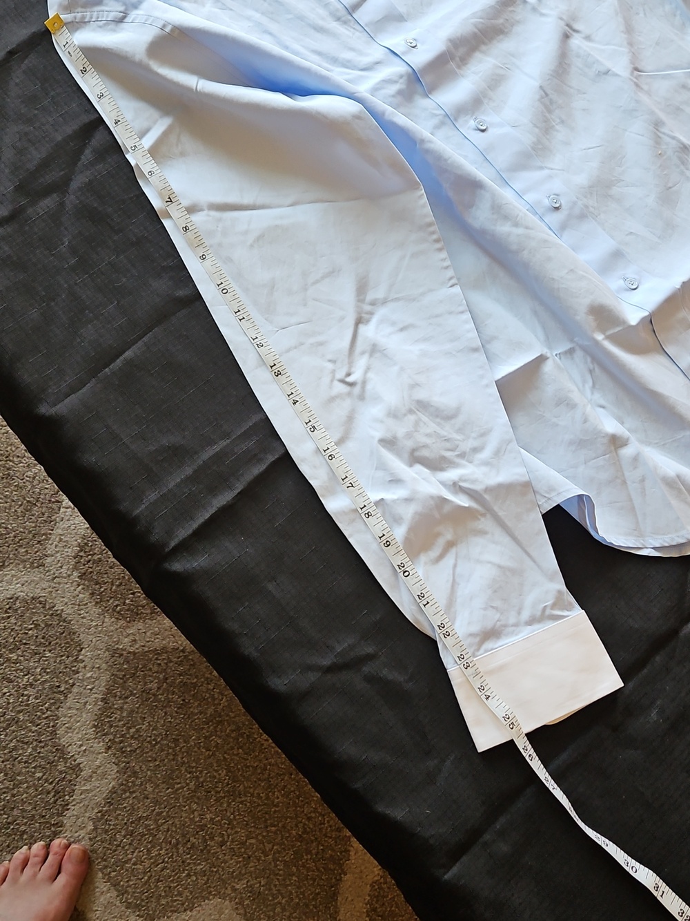 Sandro Light Blue Dress Shirt with White Collar - Picture 16 of 16